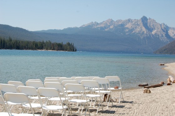 Idaho City Wedding Chairs on Lake