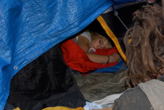 Wall Street Girl Sleeping