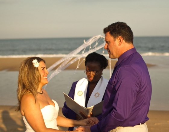 vows on beach 
