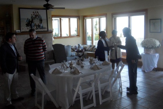 plaster starfish decorated table