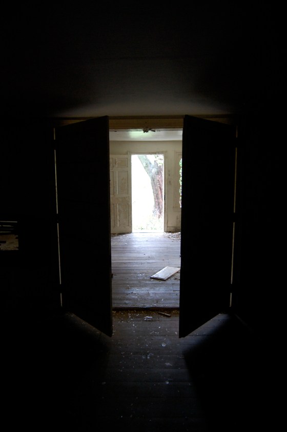 entering the house... 