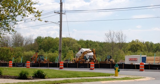 turned into a construction site