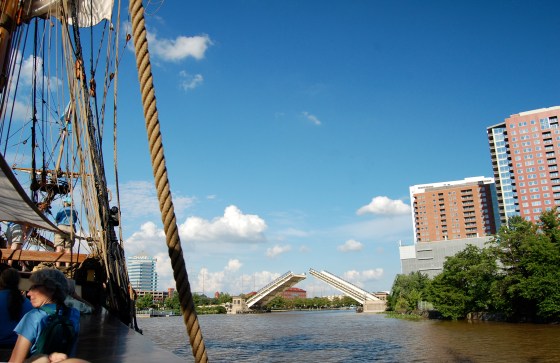 one of the three drawbridges that opened for us