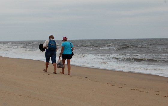 strolling along the beach