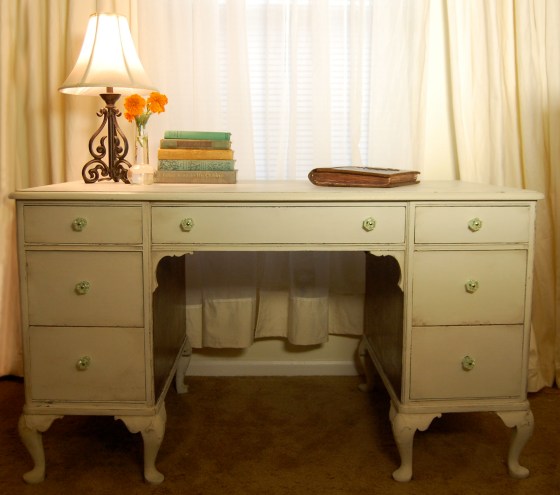 milk paint desk makeover
