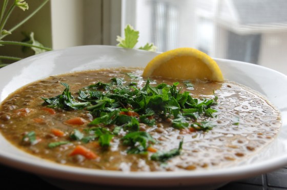 a Moroccan style lentil soup